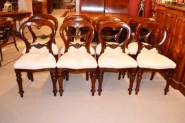 02972d - 3-English-Regency-Dining-Table-&-10-Ballon-Back-Chairs-25
